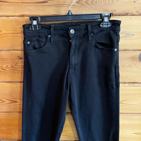 AG Adriano Goldschmied Farrah High-Rise Skinny Jeans Black 27R. - Picture 3 of 10